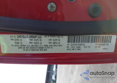 2013 Dodge Challenger R/T Classic z USA, uszkodzony, nr VIN 2C3CDYBT7DH587181